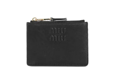 MIU MIU Women's Nappa Leather Card Holder "Black"
