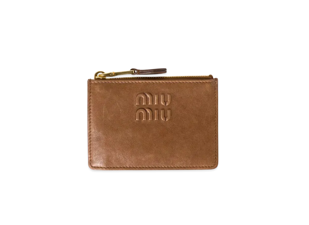 MIUMIU Nappa Leather Card Holder "Brown"