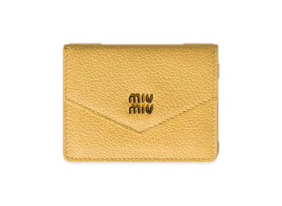 MIU MIU Leather Card Case "Yellow"