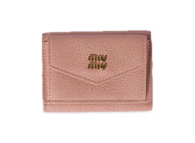 MIU MIU Vitello Daino Leather Wallet "Orchid Pink"
