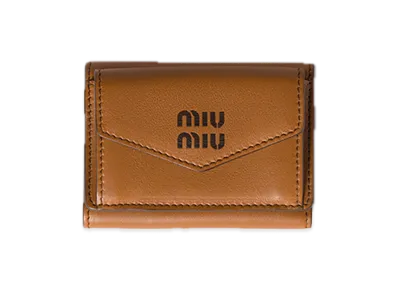 MIU MIU Leather Wallet "Cognac/Brown"