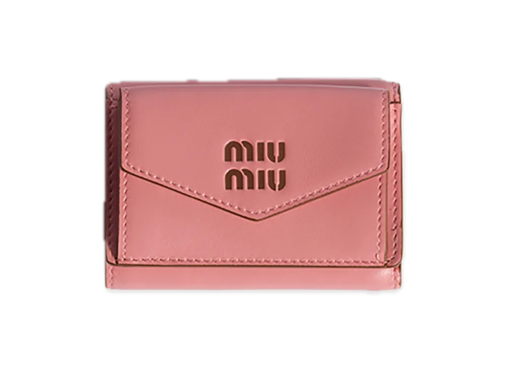 MIU MIU Leather Wallet "Pink/Cognac"
