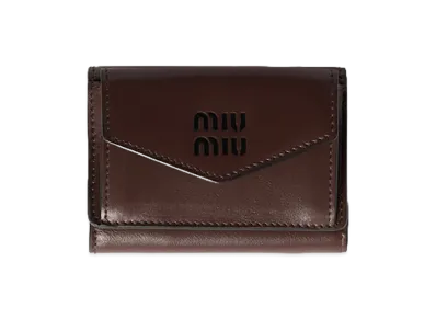MIU MIU Leather Wallet "Briarwood/Black"