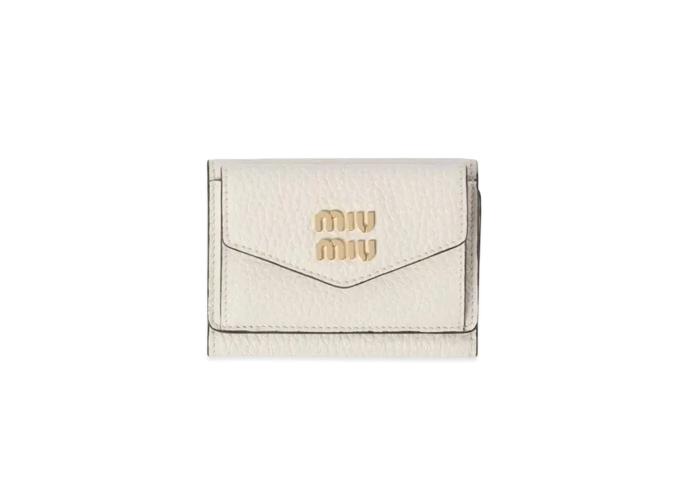 MIUMIU Small Leather Wallet "White"