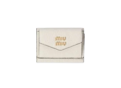 MIUMIU Small Leather Wallet "White"