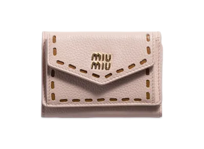 MIU MIU Leather Wallet "Gem/Caramel"