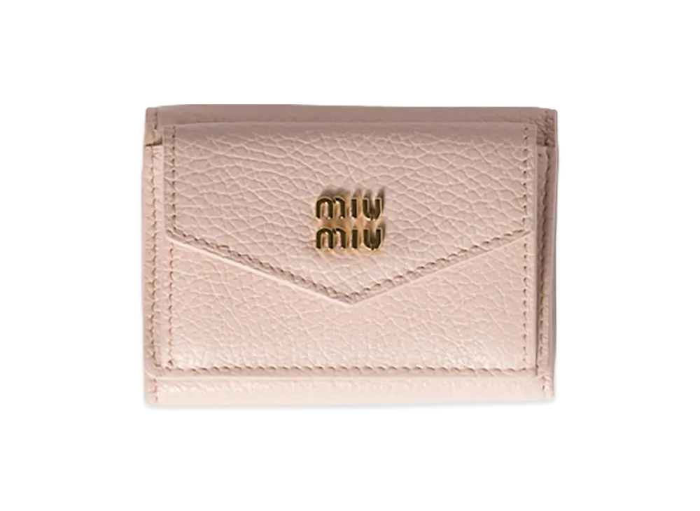 MIU MIU Vitello Daino Leather Wallet "Gem"