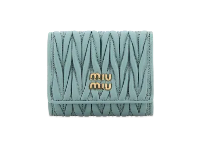 MIU MIU Women's Leather Wallet "Light Blue"