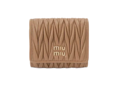 MIU MIU Trifold Wallet "Caramel Brown"