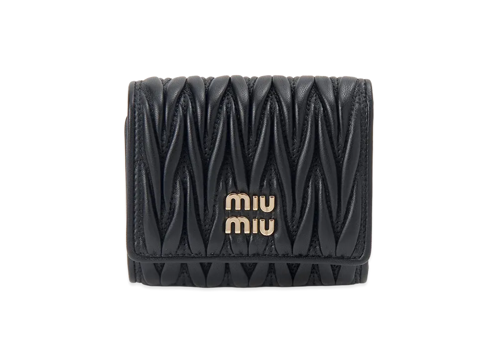 MIU MIU Trifold Wallet "Nero Black"