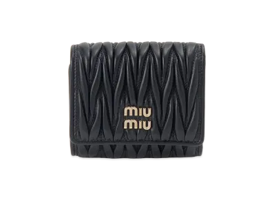 MIU MIU Trifold Wallet "Nero Black"