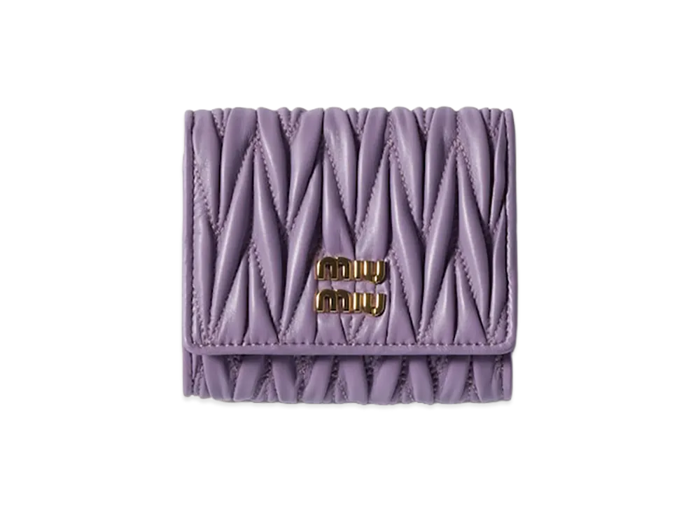 MIU MIU Matelasse Leather Wallet "Lily"