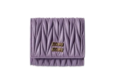 MIU MIU Matelasse Leather Wallet "Lily"