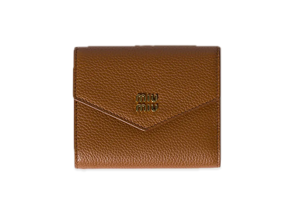 MIU MIU Leather Wallet "Cognac"