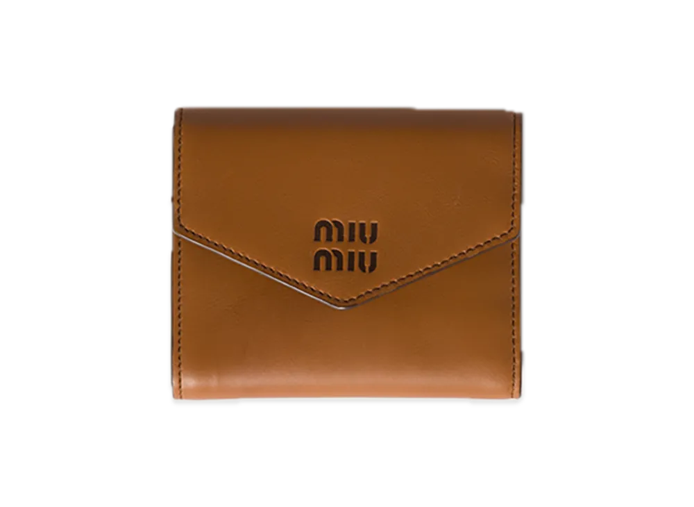 MIU MIU Leather Wallet "Cognac/Brown"