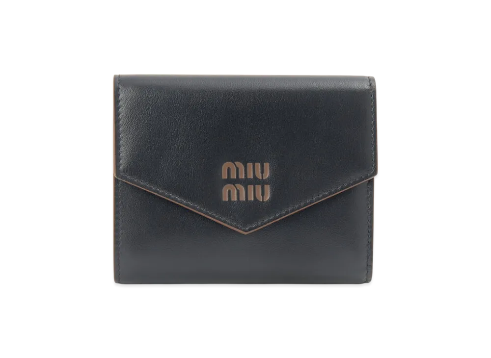 MIU MIU Tri-Fold Wallet "Black"