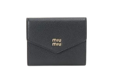 MIU MIU Tri-Fold Wallet "Black"