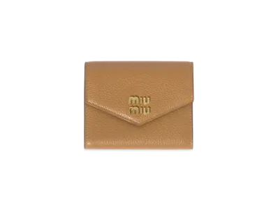 MIUMIU Small Leather Wallet "Camel"