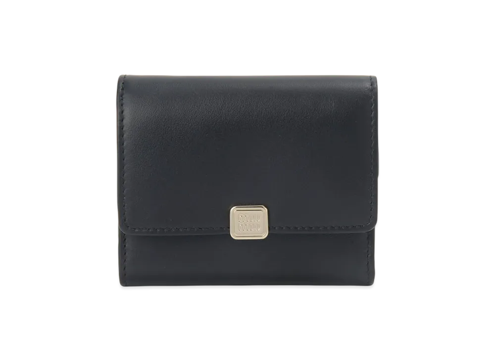 MIU MIU Tri-Fold Wallet "Black"