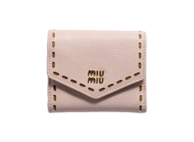 MIU MIU Leather Wallet "Gem/Caramel"