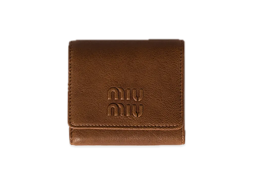 MIU MIU Small Nappa Leather Wallet "Brown"