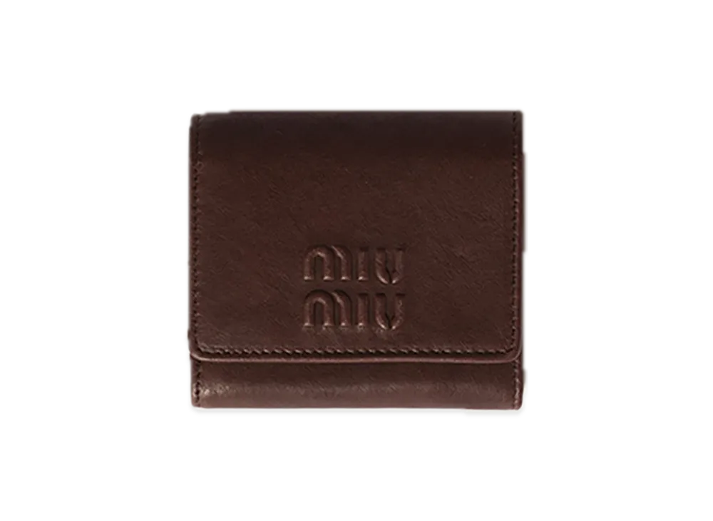 MIU MIU Small Nappa Leather Wallet "Brown"