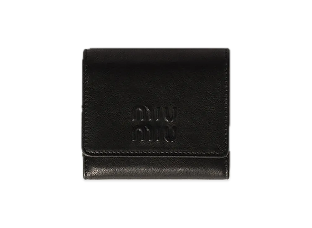 MIU MIU Small Nappa Leather Wallet "Black"
