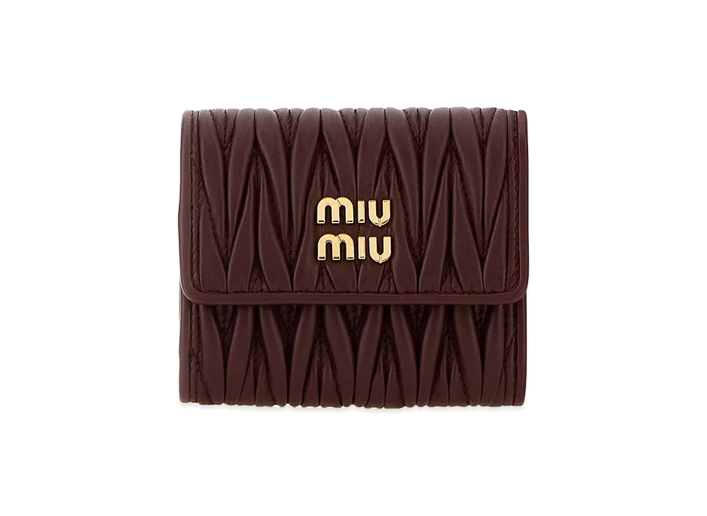 MIU MIU Women's Leather Wallet "Burgundy"