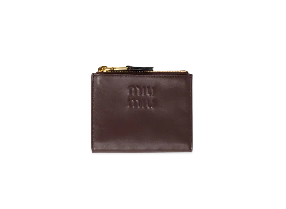 MIUMIU Small Leather Wallet "Brown"