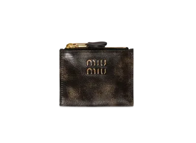 MIUMIU Small Nappa Leather Wallet "Dark Brown"