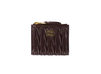 MIUMIU Small Wallet In Matelasse Nappa Leather "Brown"