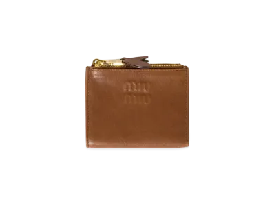 MIUMIU Small Nappa Leather Wallet "Brown"