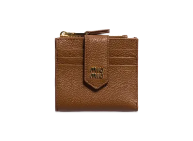 MIU MIU Leather Wallet "Cognac Brown"
