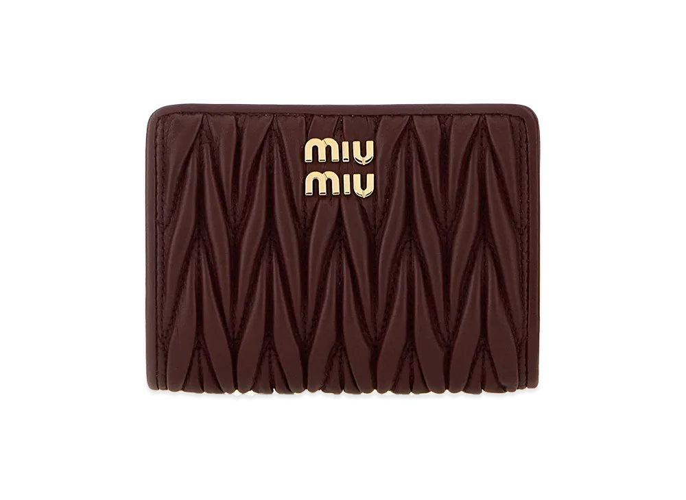 MIU MIU Women's Leather Wallet "Burgundy"