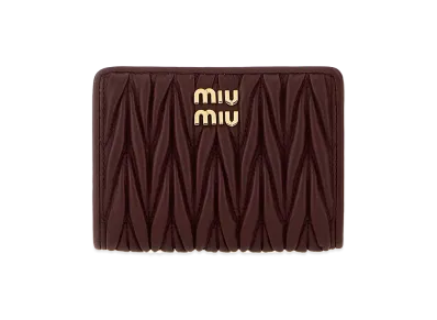 MIU MIU Women's Leather Wallet "Burgundy"