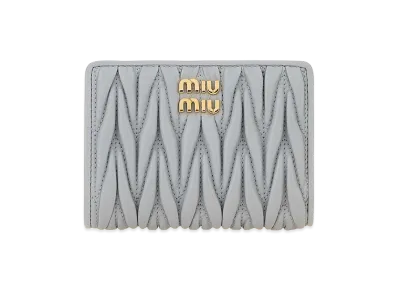 MIU MIU Women's Pastel Leather Wallet "Light Blue"