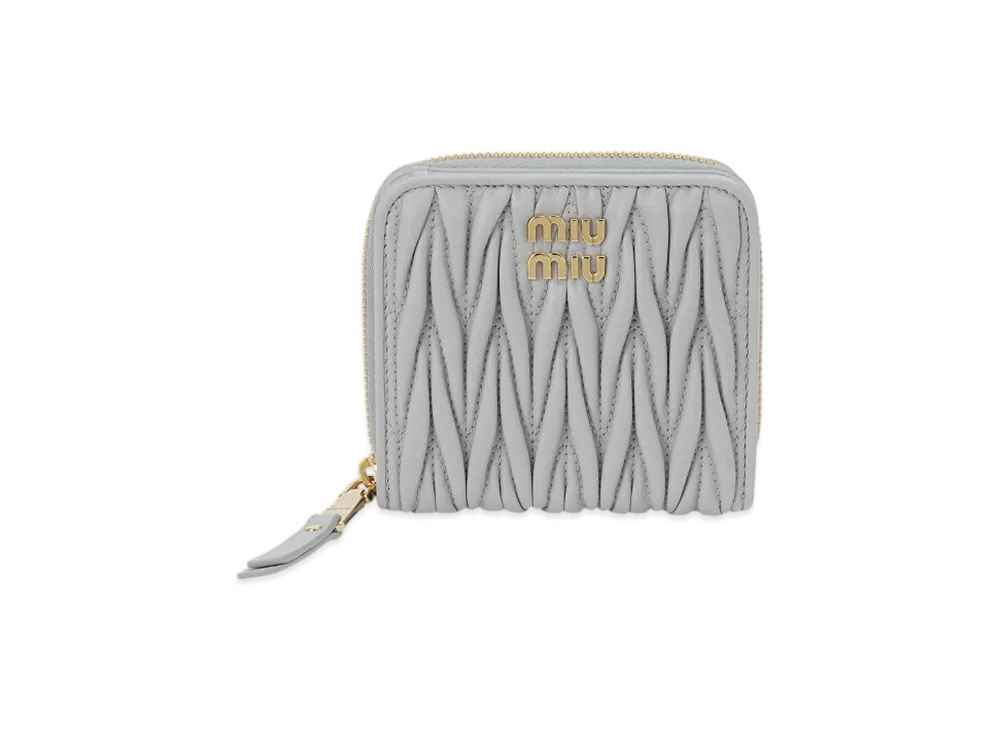MIU MIU Bi-Fold Wallet "Gray"