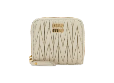 MIU MIU Women's Nappa Leather Wallet "White"