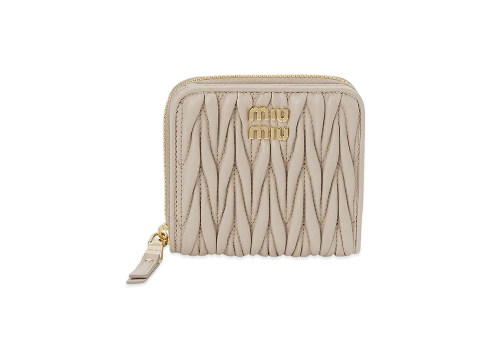 MIU MIU Bi-Fold Wallet "Beige"