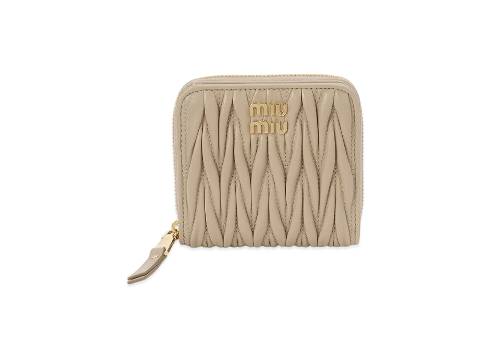 MIU MIU Bi-Fold Wallet "Beige"