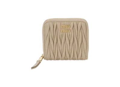 MIU MIU Bi-Fold Wallet "Beige"