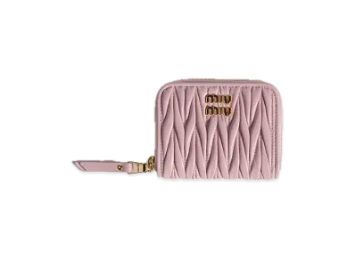 MIU MIU Matelasse Leather Coin Case "Pink"