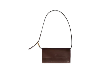 MIU MIU Nappa Leather Wallet with Shoulder Strap "Briarwood"