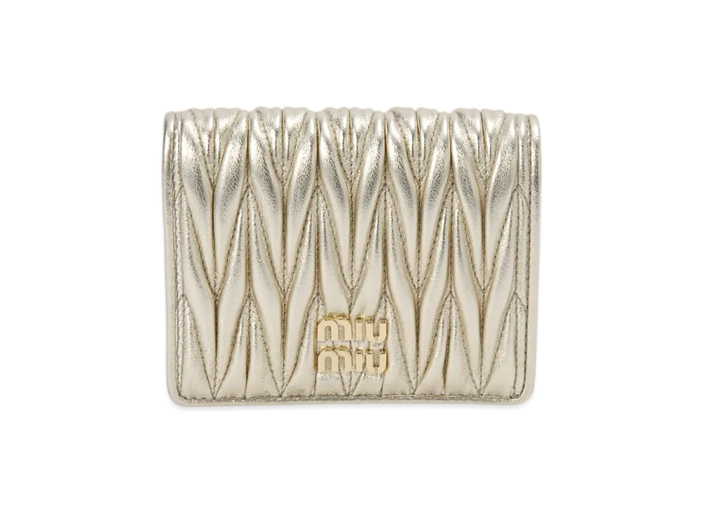 MIU MIU Bi-Fold Wallet "Gold"