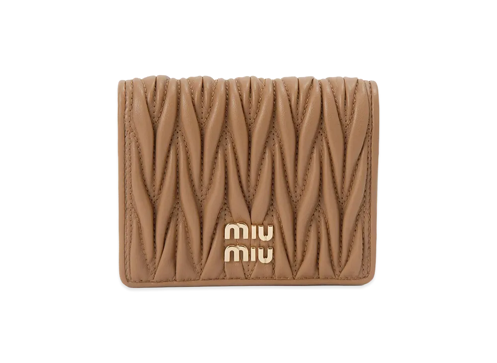 MIU MIU Bifold Wallet "Caramel Brown"