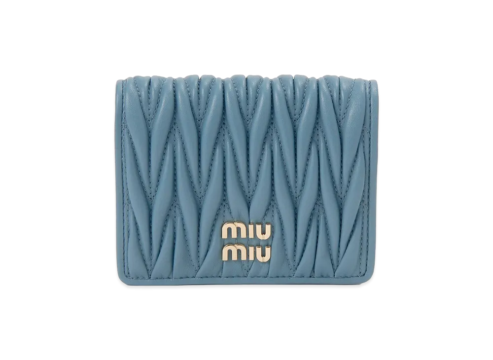 MIU MIU Bifold Wallet "Marine Blue"
