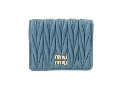 MIU MIU Bifold Wallet "Marine Blue"
