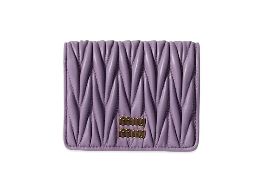 MIU MIU Matelasse Leather Folded Wallet "Lily"
