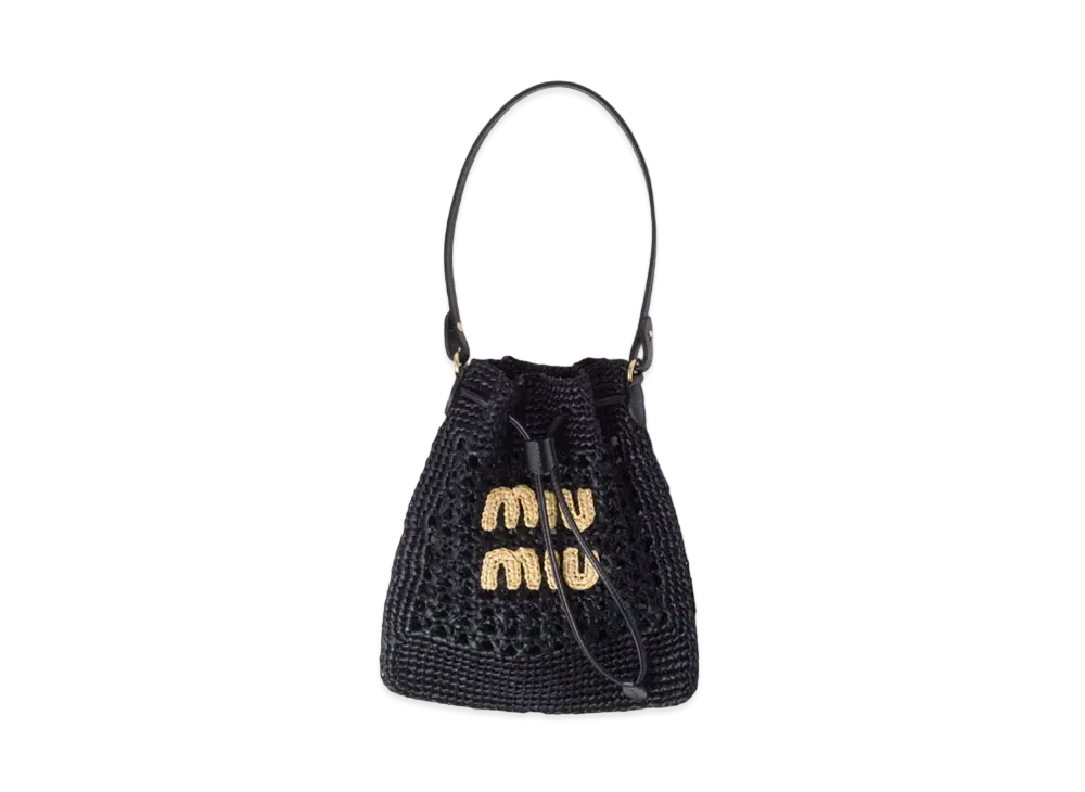 MIUMIU Woven Fabric Mini-Bag "Black/Beige"