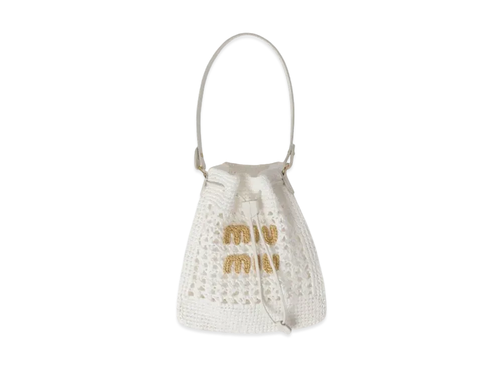 MIUMIU Woven Fabric Mini-Bag "White"